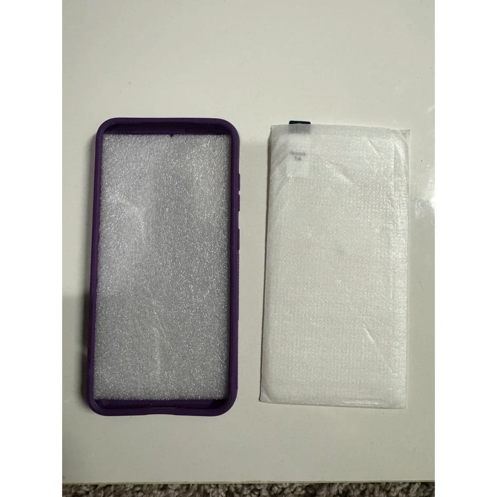 Samsung Galaxy A14 5G Case Purple Textured Protective Cover with Screen